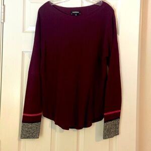 Express maroon oversized sweater